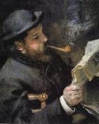 Pierre Renoir Chaude Monet Reading oil painting reproduction